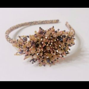 Mexican hair headband chaquira bead from Chiapas handmade